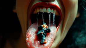 Giantess Trapped Him In Her Mouth On Her Tongue | Vore, Saliva