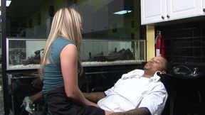 Blacky Fans Scene-1_sexy Blonde Hairdresser Loves Her Clients' Black Cocks