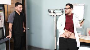 ”Doc jerking his prick when the intern enters”