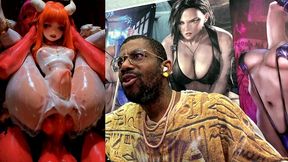 petite short stack ginger angel transgender girl getting ass fucked by demon cock, ai generated