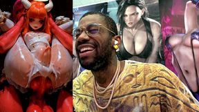 petite short stack ginger angel transgender girl getting ass fucked by demon cock, ai generated