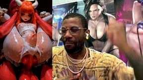 petite short stack ginger angel transgender girl getting ass fucked by demon cock, ai generated