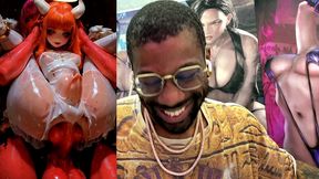 petite short stack ginger angel transgender girl getting ass fucked by demon cock, ai generated