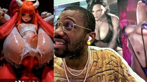 petite short stack ginger angel transgender girl getting ass fucked by demon cock, ai generated