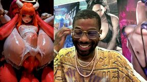 petite short stack ginger angel transgender girl getting ass fucked by demon cock, ai generated