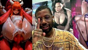 petite short stack ginger angel transgender girl getting ass fucked by demon cock, ai generated