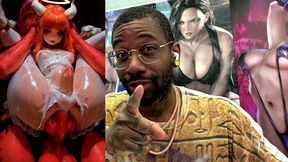 petite short stack ginger angel transgender girl getting ass fucked by demon cock, ai generated