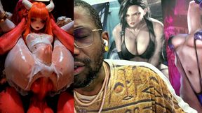 petite short stack ginger angel transgender girl getting ass fucked by demon cock, ai generated