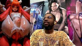 petite short stack ginger angel transgender girl getting ass fucked by demon cock, ai generated