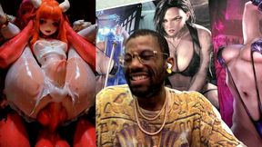 petite short stack ginger angel transgender girl getting ass fucked by demon cock, ai generated