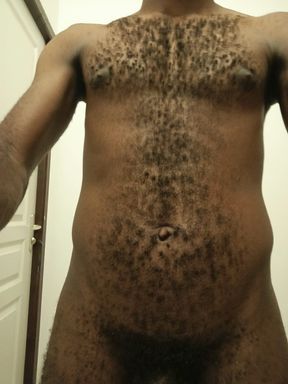 Morning Excitement of Black Guy