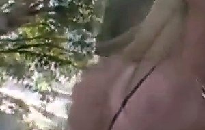 Blonde ts hooker analed outdoors