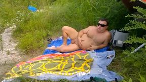 Two very hot daddies having heavy outdoor fun