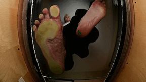 GIANT BLONDE slow motion car crush! GIANTESS FEET! - MOV