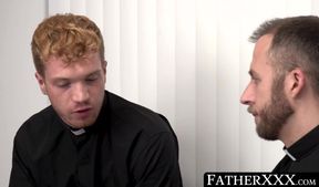 FatherXXX.com - Catholic priests' forbidden barebacking session with rimming and raw