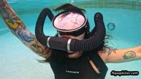Aquaphilias- Mia Hope- Secret Agent Looking for the Code Underwater on SCUBA- PERIL