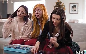 Red milf teaching two inexperienced lesbians lily larimar and maya woulfe