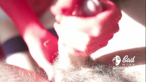 Slim Asian Teen Seduces Her Lover with Stockings & Toys Before a Hot Christmas Facial