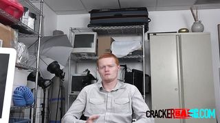 Faggot ginger-haired takes directors meaty dark-hued man sausage for some money