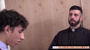 SayUncleNetwork.com - Bearded priest teases and fucks young catholic's ass raw