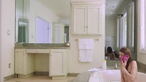 Young bitch masturbating in the bathroom and then Fucks with a guy in ...