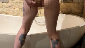 Standing Spraying Backwards Pee