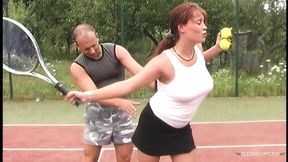 Post-tennis session, Pamela Killmen and Krystal De Boor crave a hot butt&#x1F351;-sex trio