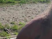 Johnholmesjunior flashing his monster cock at very busy nude beach in vancouver