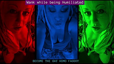 Wank while being Humiliated GAY HOMO FAG AUDIO by Goddess Lana