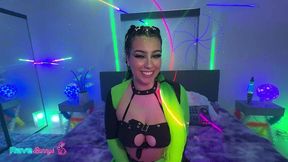 lovely beauty lani rivers gets fucked in a private neon-lit room!