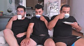 My husband&#039;s best friend Brad visits me and secretly fucks me in the kitchen HE ALMOST FOUND US OUT!