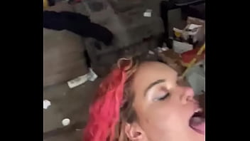 Redhead slut takes a cumshot from billboard rapper thizz Marley