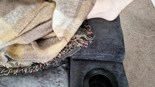 Masturbating off and jizz shot on her uber-cute soles and toes