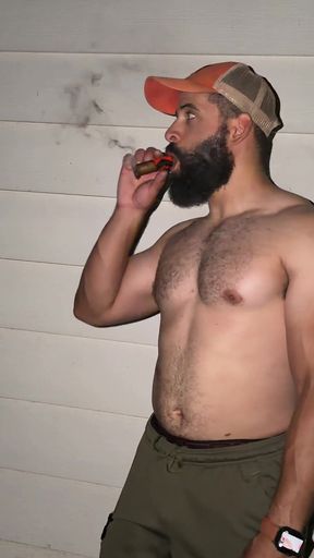 Backyard Cigar, Cum and Piss