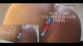 Tiny Shoved In Anal Fart Chamber In Gym Wear