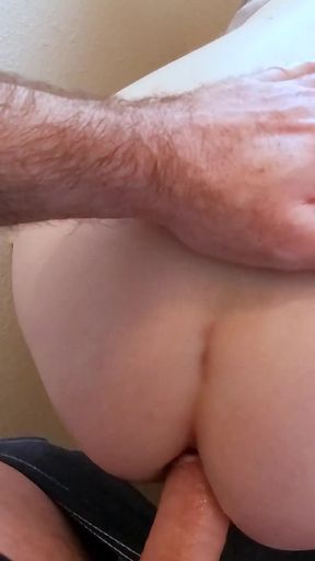 Fucking the Neighbor's Wife in All Her Holes in the Bathroom