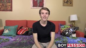 Young man ramming his own ass and touching his large cock