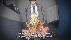 Hottie gives a deepthroat blowjob to lucky teen