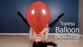 Red Balloon Blow2Pop Fetish JOI Thigh High Socks and Titties - Kylie Jacobs - MP4 720p HD