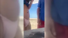 Sizzling Beach Hookup: Sexy Chick Gets Her Pussy Touched & Gives Hot Handjob Thrill