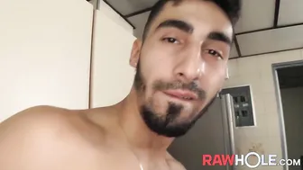 Latino Jock Julian Strokes His Big Uncut Cock Solo