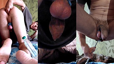 My red extended exclusive especially for my loved ones ! big boy with a big dick squirts like a woman without touching his dick with his hands, getting an anal orgasm. I'm doing fisting and prolapse