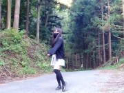 Honoka wanted to be seen by a pervert, so she lewdly herself to the outdoors.