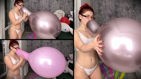Sabina’s Double Blow2Pop - Two Huge Balloons, Two Loud Endings