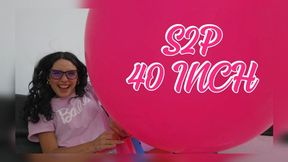 Marianna does a great SIT TO POP with a 40-inch balloon