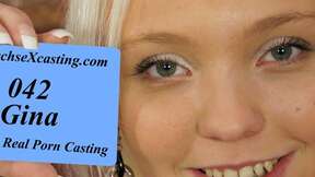 Gina's first porn casting