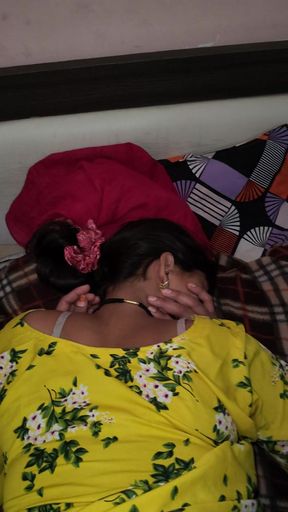 After suhagraat new newly married bhabhi hot hard fucking indian housewife