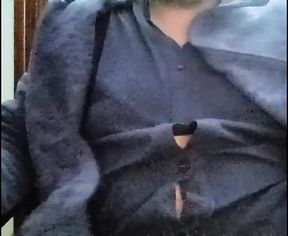 Just sitting and taking cock in hand
