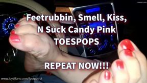 FEETRubbing, Smelling, Kissing N Sucking On Her Pinky Candy TOEPOPS