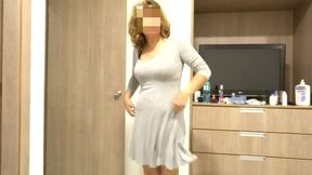 My Stepmother Undresses and Pees Before Putting on Her Bikini to Go to the Beach.